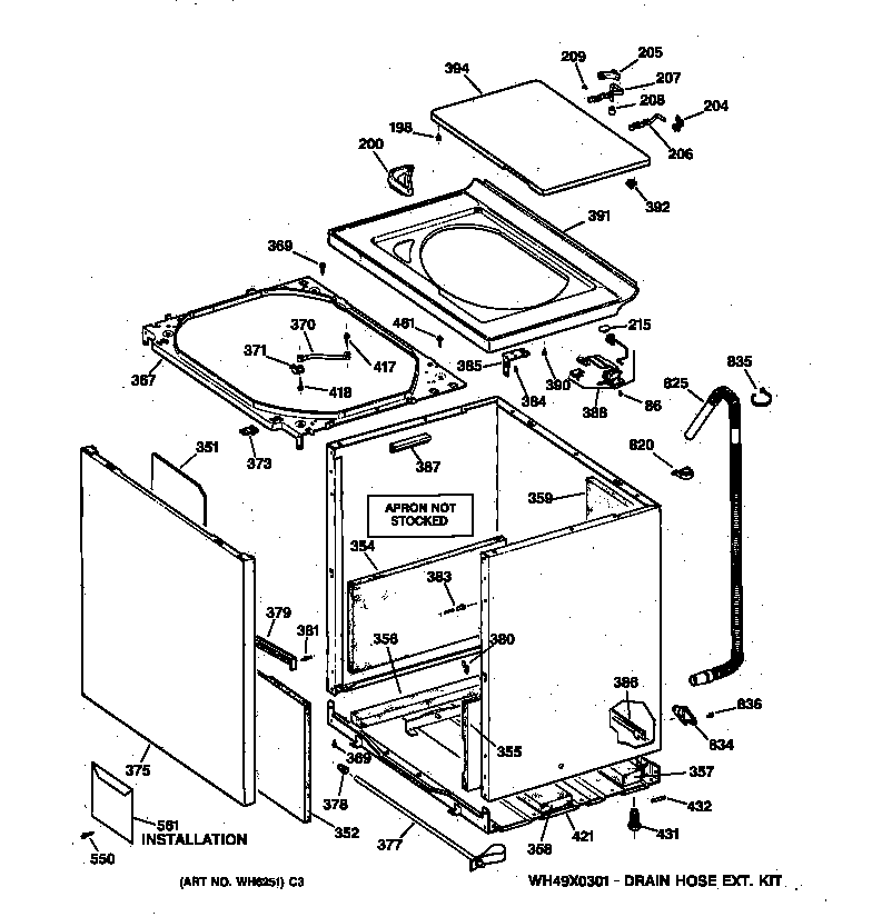 Cabinet, cover & front panel