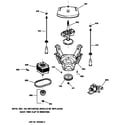 GE WPSR4130W1WW suspension, pump & drive components diagram