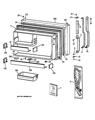 Freezer door