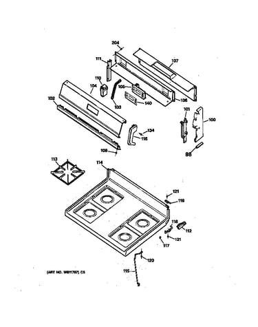 Control panel & cooktop