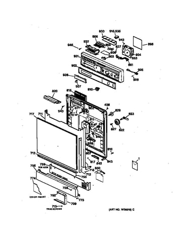 Escutcheon & door assembly