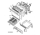 Hotpoint RGB745WEV3WW door & drawer parts diagram
