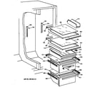 Hotpoint CSK27DHXDAA fresh food shelves diagram