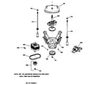 GE WPSR3100W1WW suspension, pump & drive components diagram