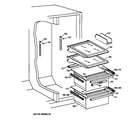 GE TFX22KRCEWW fresh food section diagram