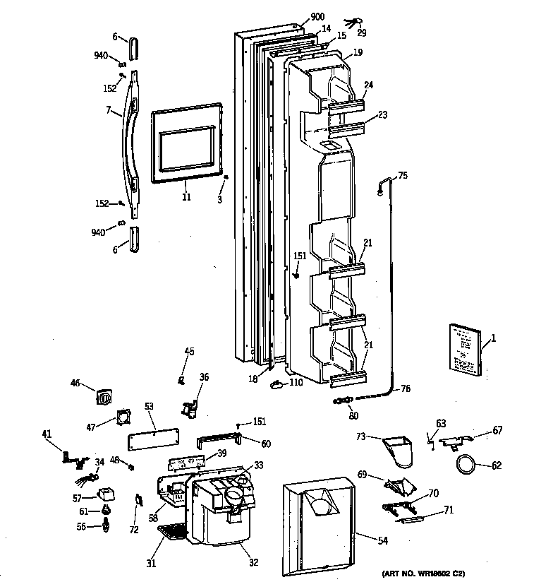Freezer door