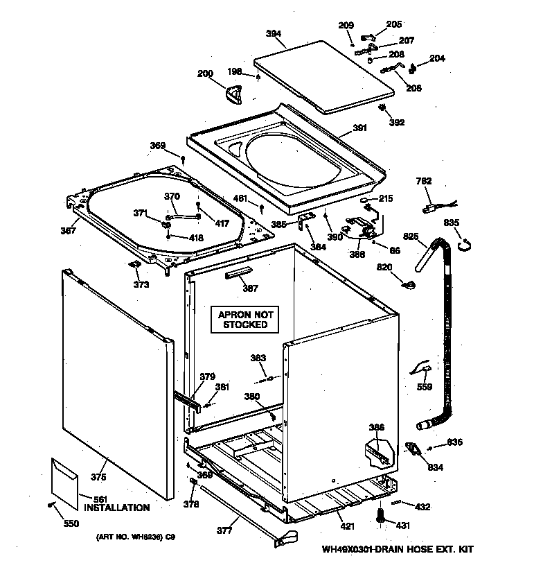 Cabinet, cover & front panel
