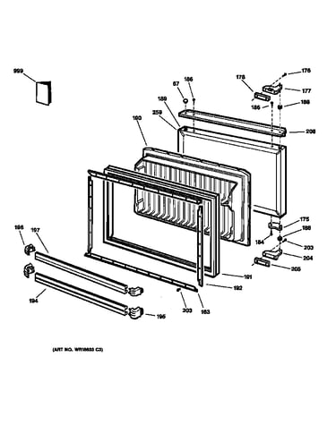 Freezer door
