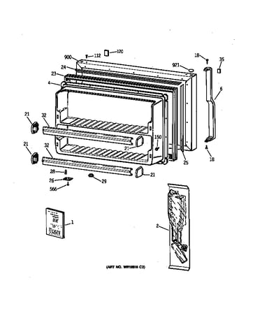 Freezer door