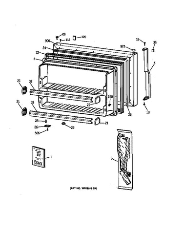 Freezer door