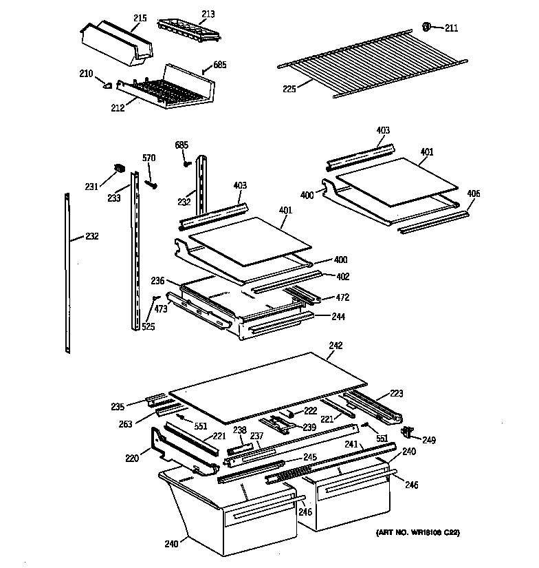 Shelf parts