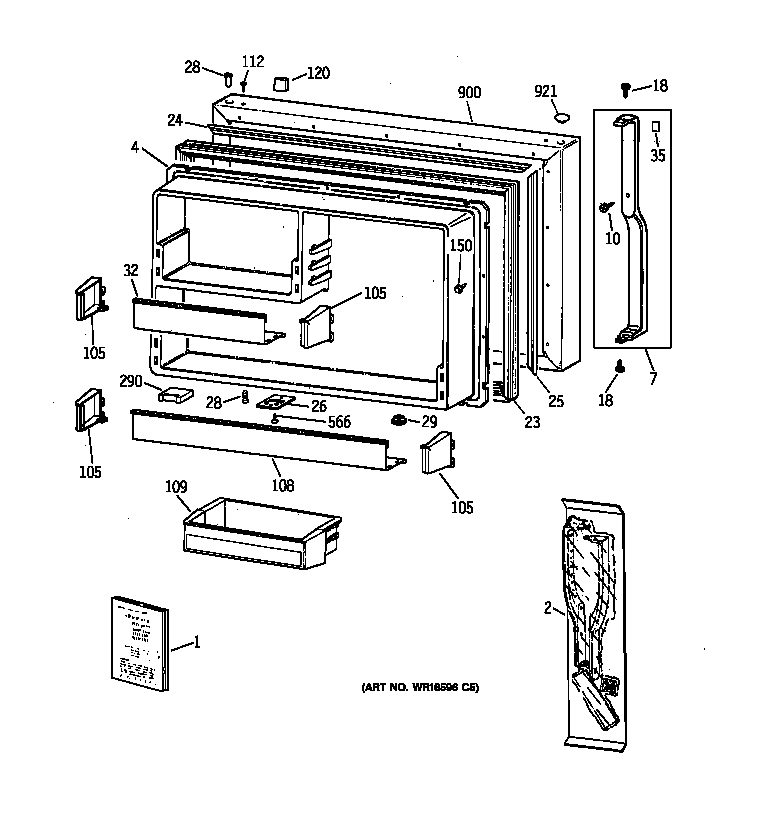 Freezer door