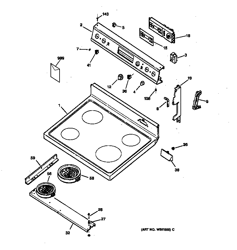 CONTROL PANEL & COOKTOP