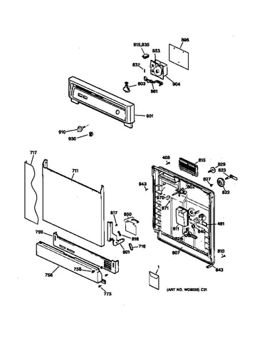 Escutcheon & door assembly