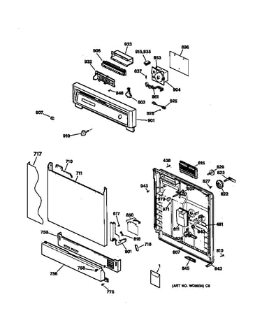 Escutcheon & door assembly