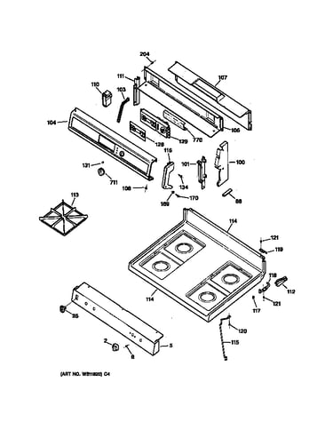 Control panel & cooktop