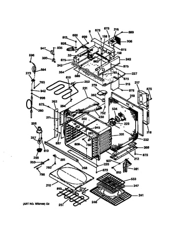 Oven body & m/w support