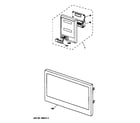 GE JTP95BA1BB microwave control panel & door diagram