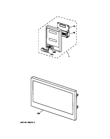 Microwave control panel & door