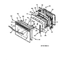 GE JCTP18BA2BB oven door diagram