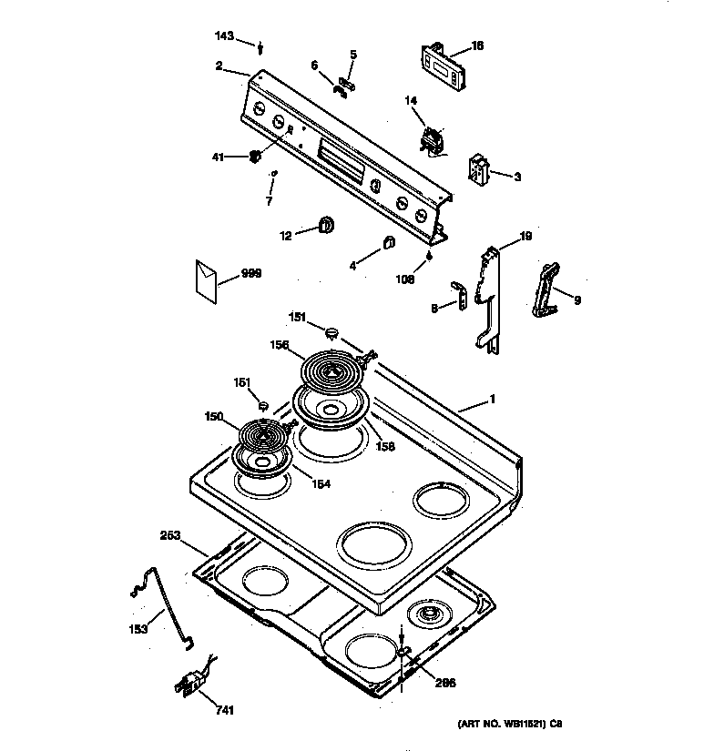 CONTROL PANEL & COOKTOP