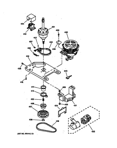 Brake, clutch, gearcase, motor & pump parts
