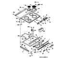 GE JSS26BW2BB control panel & cooktop diagram