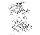 GE JSS26GV2BG control panel & cooktop diagram