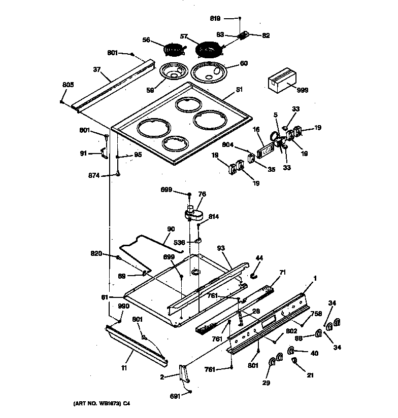 Control panel & cooktop