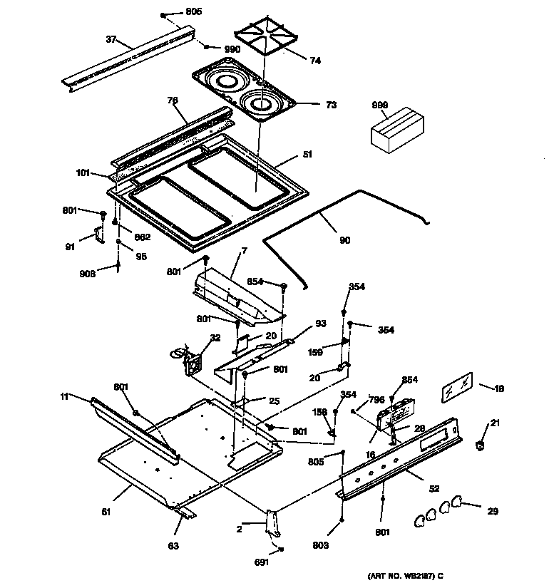 Control panel & cooktop