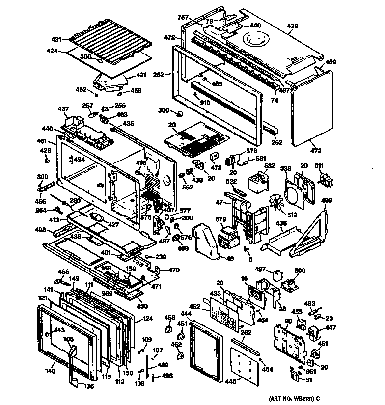 Upper body with microwave module