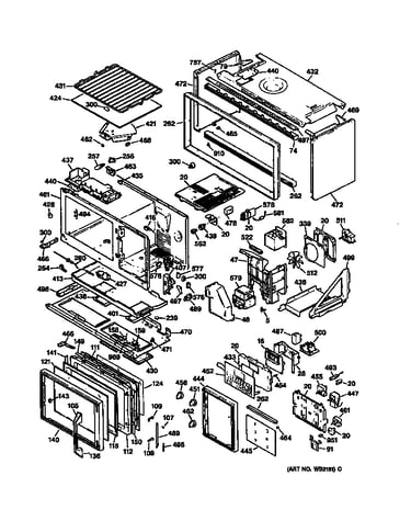 Upper body with microwave module