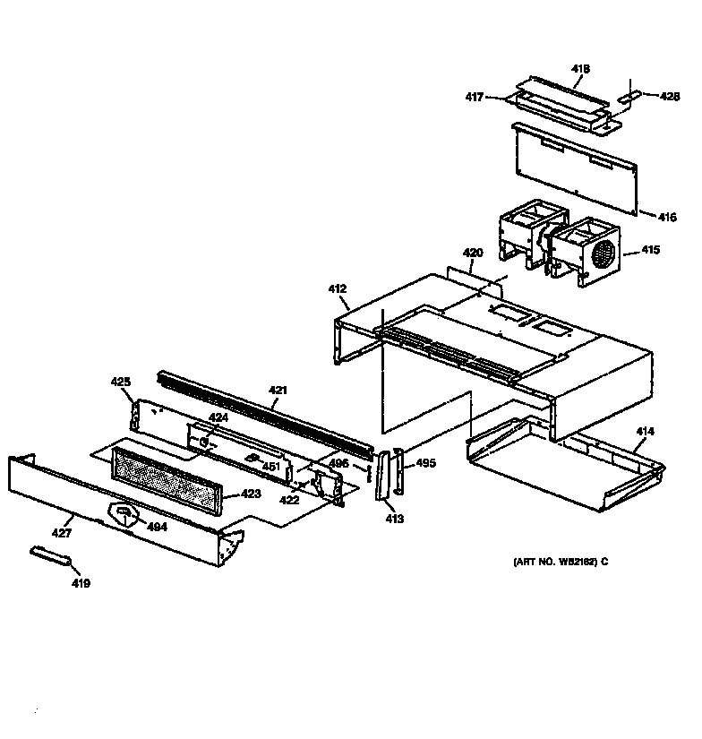 Vent hood section