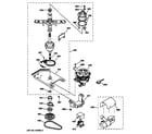 GE WSKP2060T2AB brake, clutch, gearcase, motor & pump parts diagram