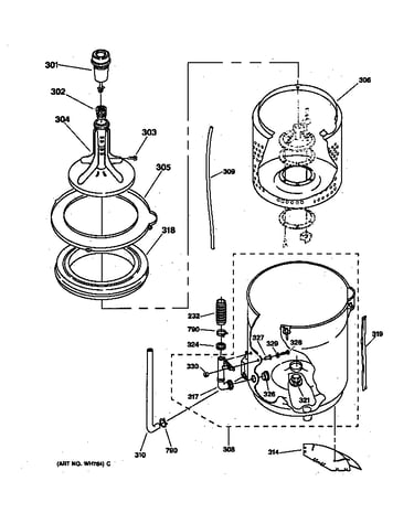 Agitator, basket & tub parts