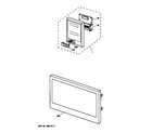 GE JTP85WA1WW microwave door & control panel diagram