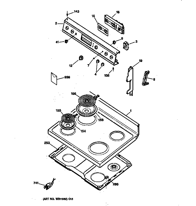 CONTROL PANEL & COOKTOP