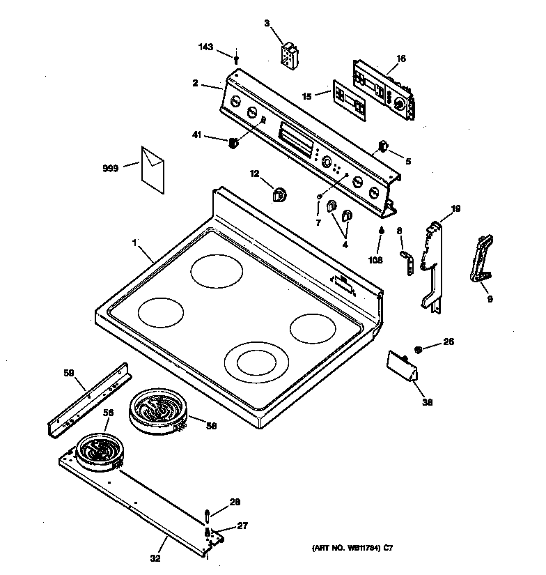 Control panel & cooktop