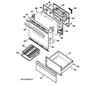 Hotpoint RB787WB1WW door & drawer parts diagram