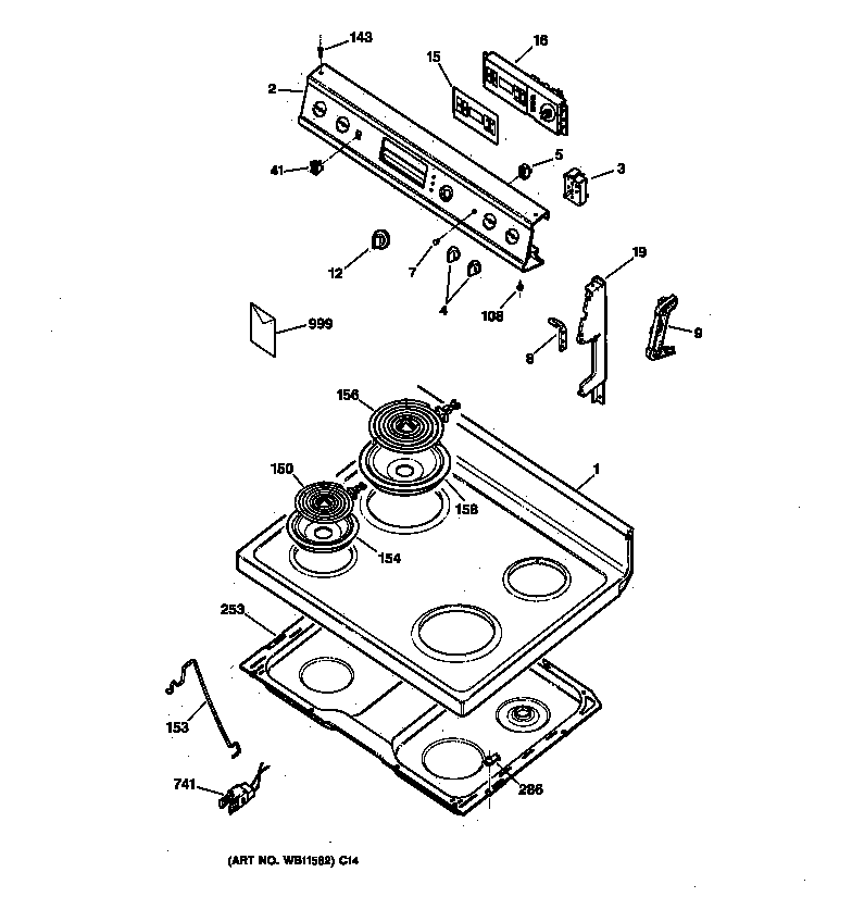 CONTROL PANEL & COOKTOP