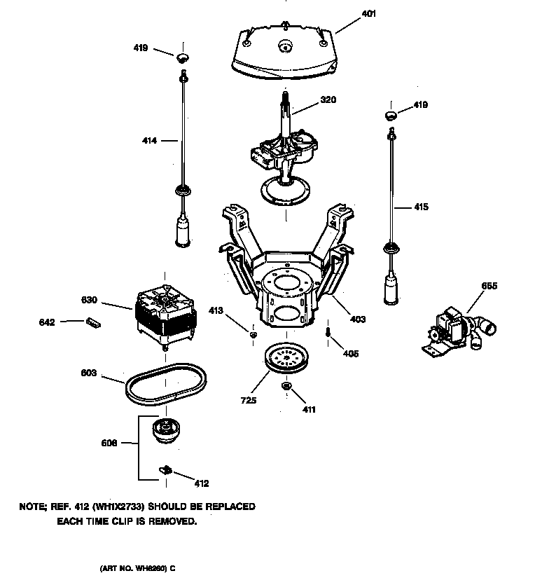 Suspension, pump & drive components