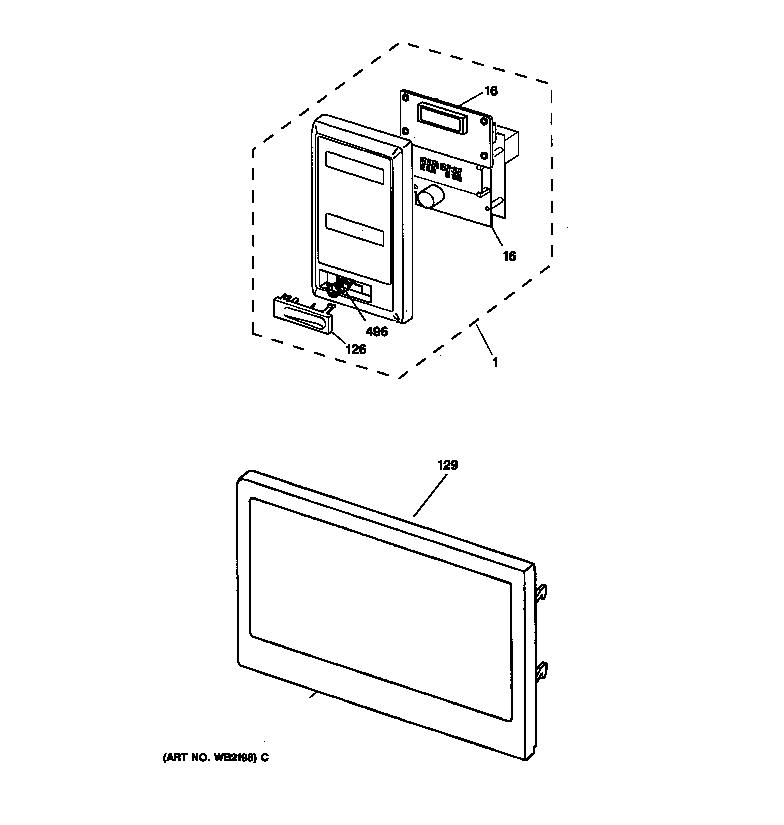 MICROWAVE CONTROL PANEL & DOOR