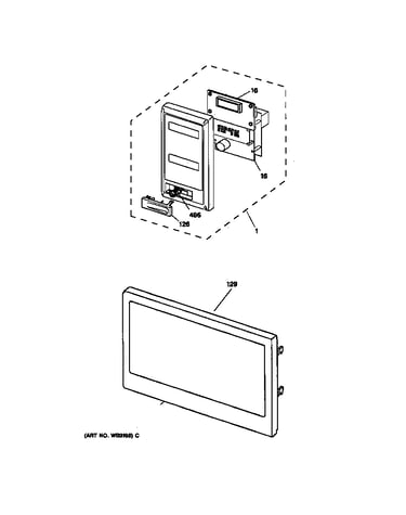 Microwave control panel & door