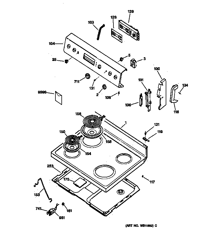 CONTROL PANEL & COOKTOP