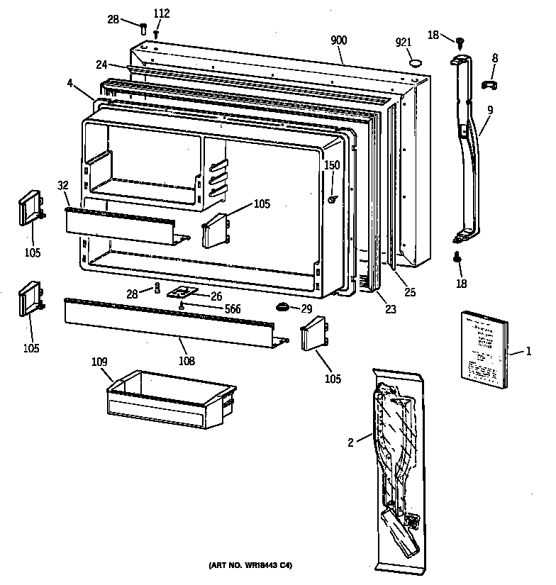 Freezer door