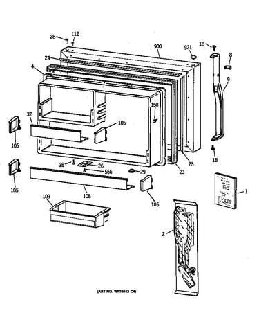 Freezer door