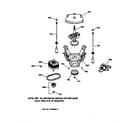 GE WTSE4210A0WW suspension, pump & drive components diagram