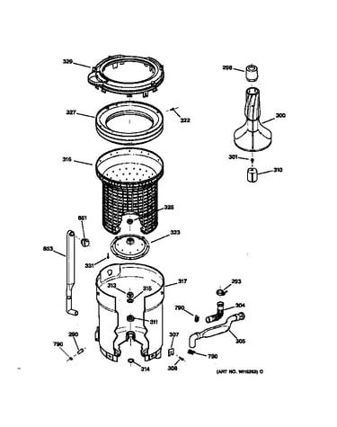 Tub, basket & agitator