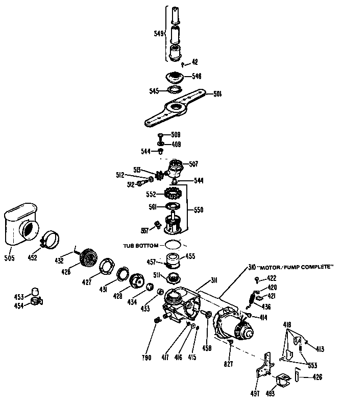 Motor and pump