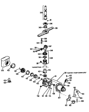 Motor and pump